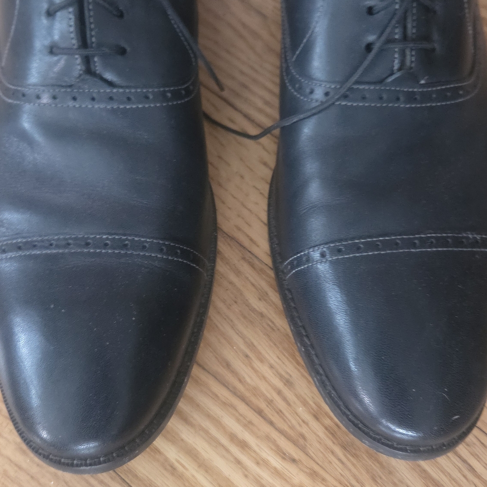 Cole Haan Black Leather Oxfords